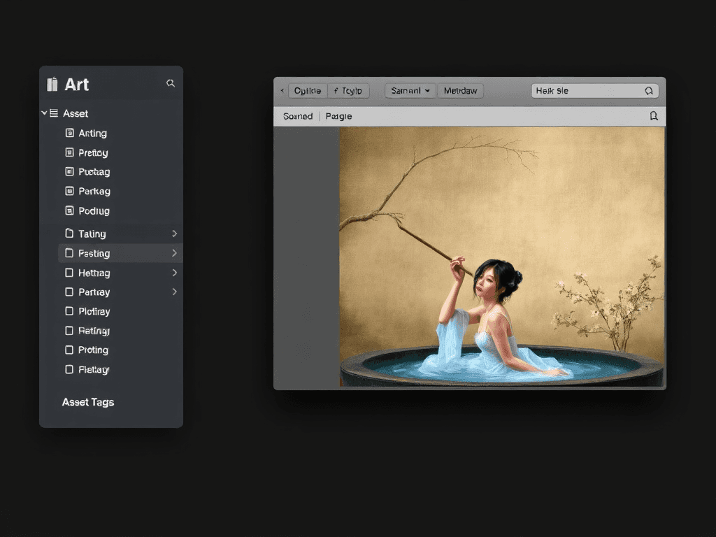 数字艺术《美人浴》技术解析:元数据与资产管理指南